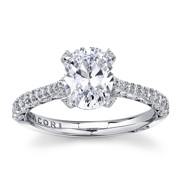 Tacori Platinum Diamond Engagement Ring Setting 3/8 ct. tw.