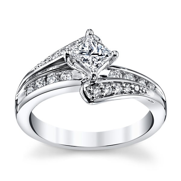 Utwo 14k White Gold Diamond Engagement Ring 3/4 ct. tw.