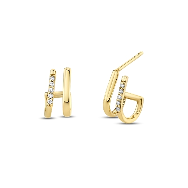14k Yellow Gold Diamond Earrings .06 ct. tw.