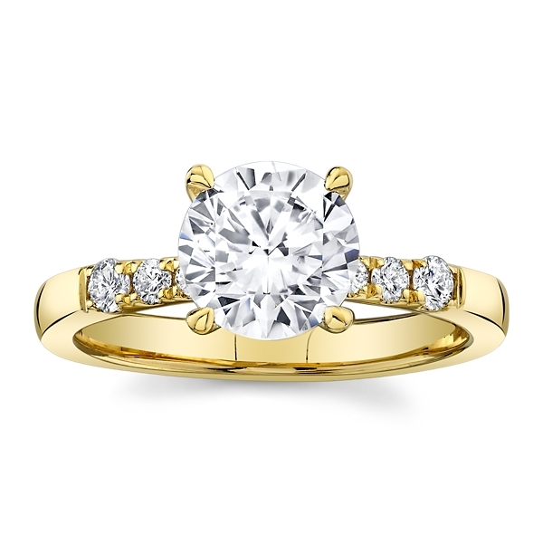RB Signature 14k Yellow Gold Diamond Engagement Ring Setting 1/6 ct. tw.
