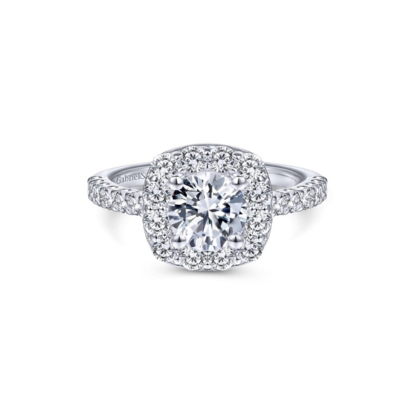 Gabriel & Co. 14k White Gold Diamond Engagement Ring Setting 7/8 ct. tw.