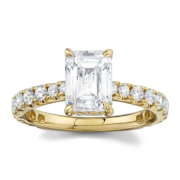 Divine 14k Yellow Gold Diamond Engagement Ring Setting 3/4 ct. tw.