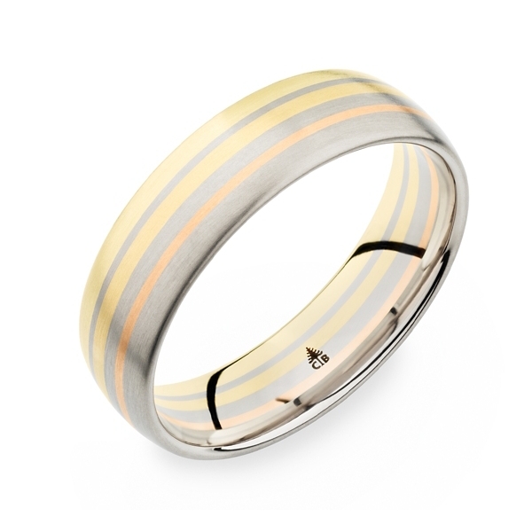 Christian Bauer 14k White Gold and 14k Yellow Gold and 14k Rose Gold and 14k Red Gold 6 mm Wedding Band