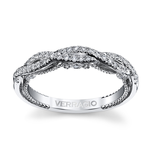 Verragio 18k White Gold Diamond Wedding Band 1/5 ct. tw.