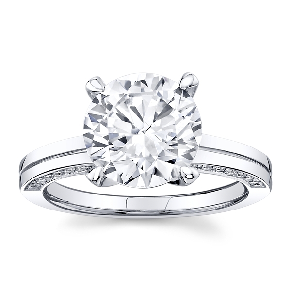 14k White Gold Diamond Engagement Ring Setting 1/4 ct. tw.