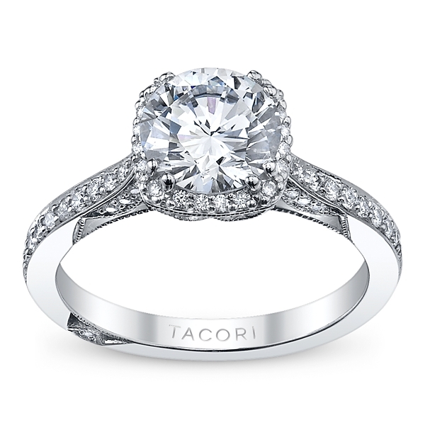 Tacori 18k White Gold Diamond Engagement Ring Setting