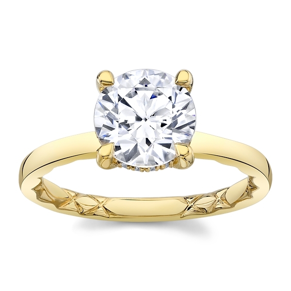 A.Jaffe 14k Yellow Gold Diamond Engagement Ring Setting .08 ct. tw.