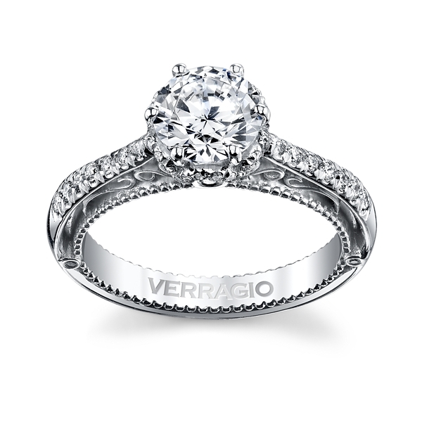 Verragio 18k White Gold Diamond Engagement Ring Setting 1/4 ct. tw.
