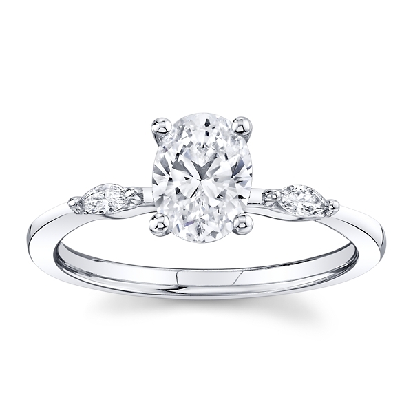 RB Signature 14k White Gold Diamond Engagement Ring Setting 1/10 ct. tw.