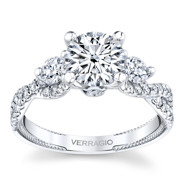 Verragio 14k White Gold Diamond Engagement Ring Setting 3/4 ct. tw.