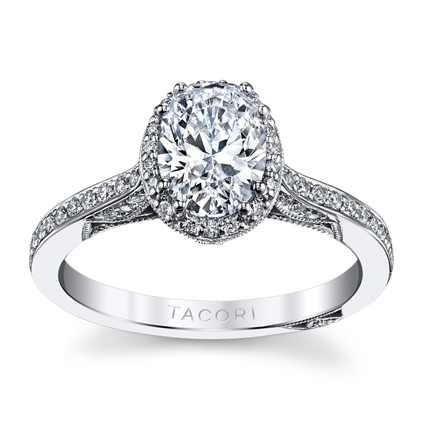 Tacori 18k White Gold Diamond Engagement Ring Setting 1/4 ct. tw.