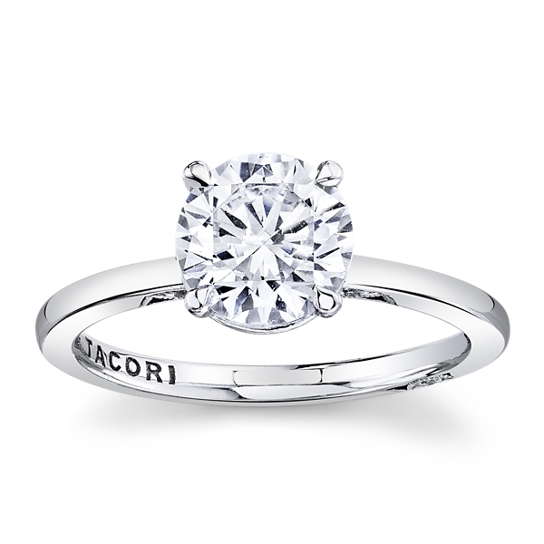 Tacori 18k White Gold Diamond Engagement Ring Setting .03 ct. tw.