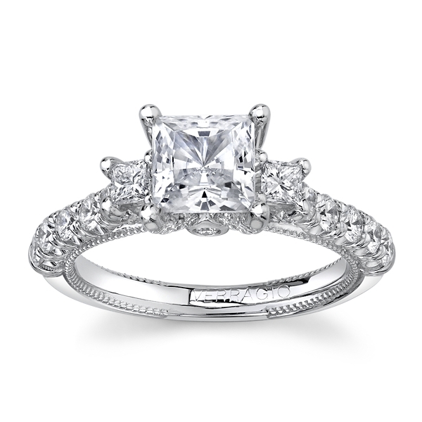 Verragio 14k White Gold Diamond Engagement Ring Setting 7/8 ct. tw.