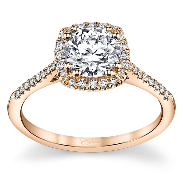 Coast Diamond 14k Rose Gold Diamond Engagement Ring Setting 1/6 ct. tw.