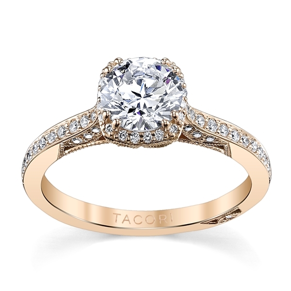 Tacori 18k Rose Gold Diamond Engagement Ring Setting 1/4 ct. tw.
