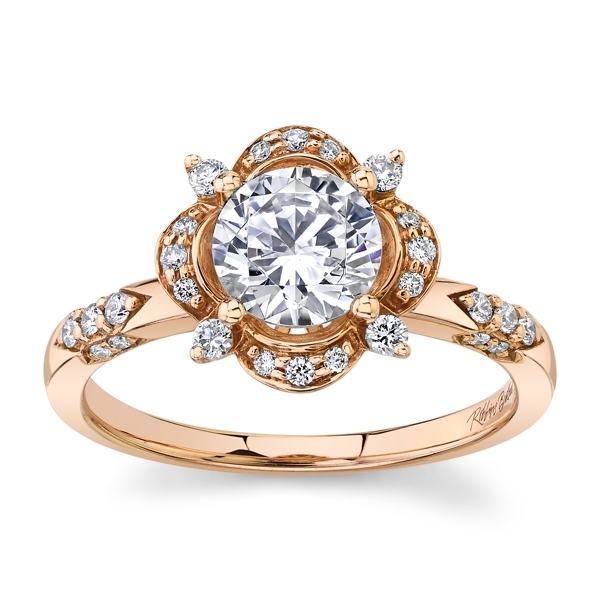 RB Signature 14k Rose Gold Diamond Engagement Ring Setting 1/5 ct. tw.