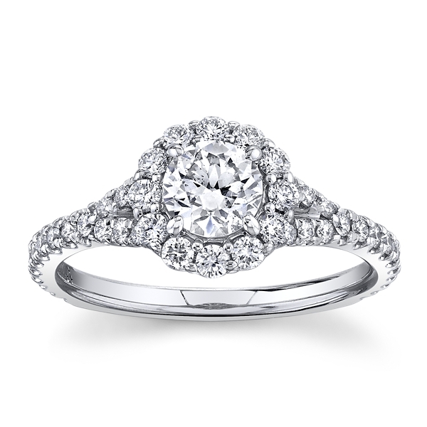 Utwo 14k White Gold Diamond Engagement Ring 1 ct. tw.