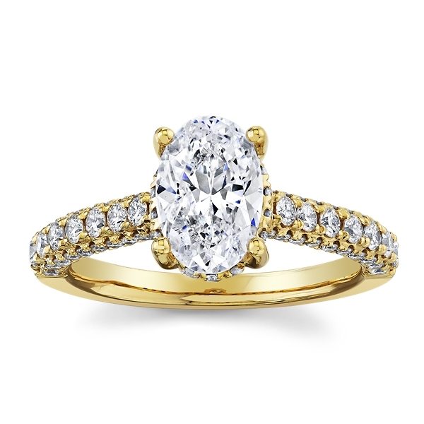 RB Signature 14k Yellow Gold Diamond Engagement Ring Setting 1/2 ct. tw.