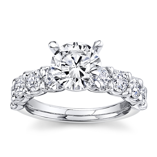 A.Jaffe Platinum Diamond Engagement Ring Setting 1 1/2 ct. tw.