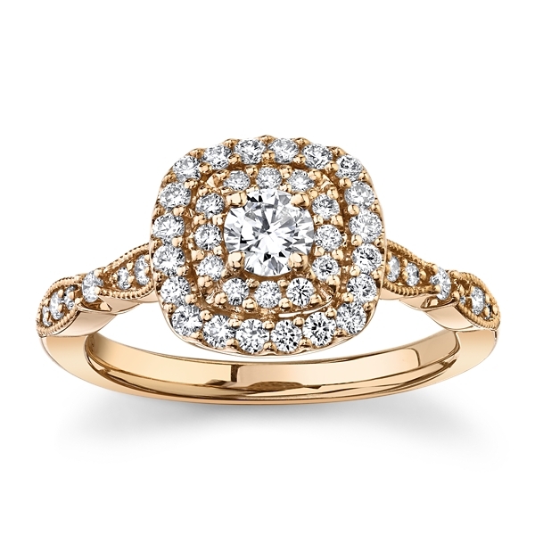 Cherish 10k Rose Gold Diamond Engagement Ring 5/8 ct. tw.