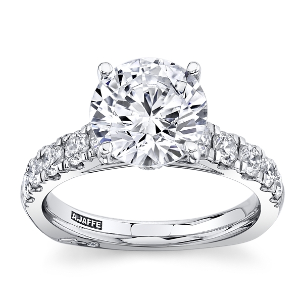 A.Jaffe Platinum Diamond Engagement Ring Setting 3/4 ct. tw.