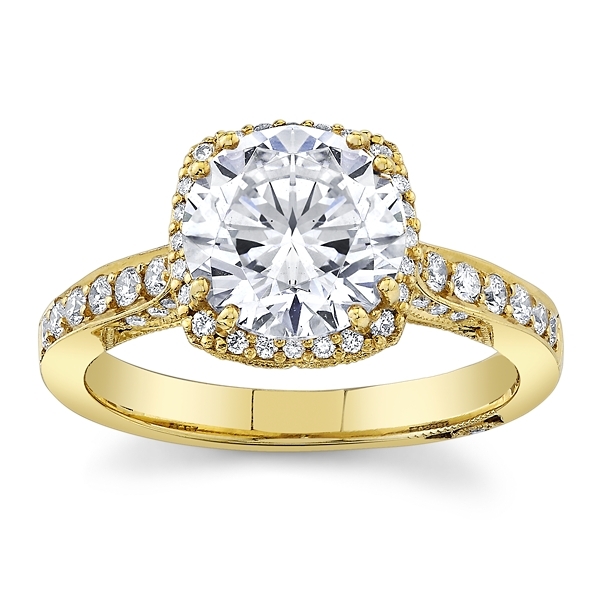 Tacori 18k Yellow Gold Diamond Engagement Ring Setting 1/3 ct. tw.