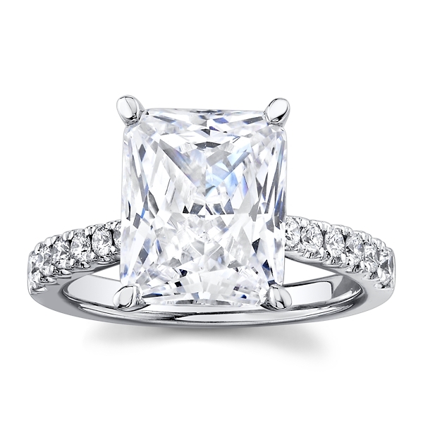 LUXE 14k White Gold Diamond Engagement Ring Setting 1/3 ct. tw.