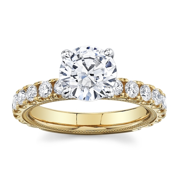 Verragio 14k Yellow Gold and 14k White Gold Diamond Engagement Ring Setting 1 ct. tw.