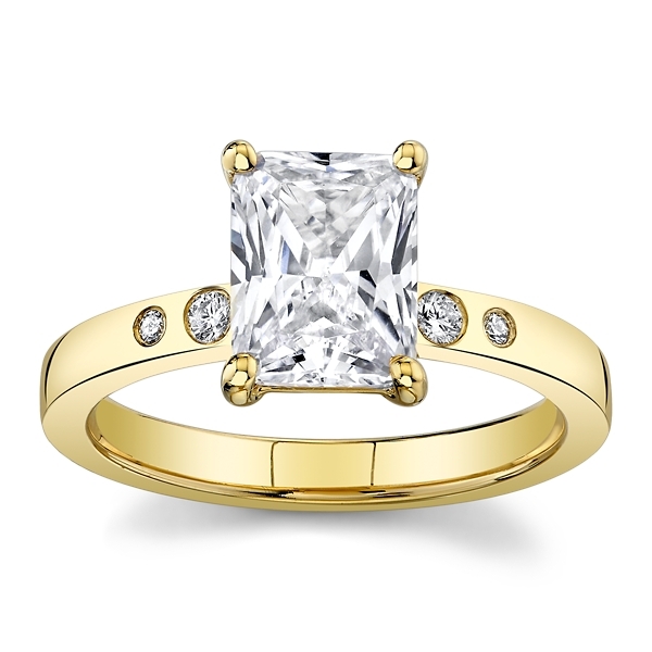 RB Signature THE IMPACT 14k Yellow Gold Diamond Engagement Ring Setting 0.07 ct. tw.