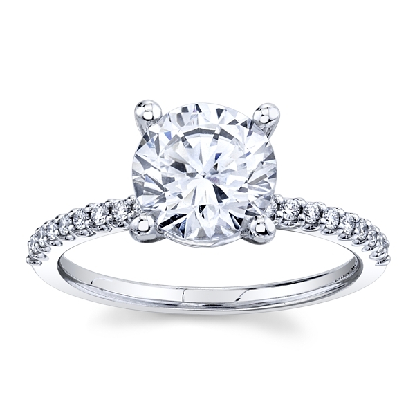 Gabriel & Co. 14k White Gold Diamond Engagement Ring Setting 1/6 ct. tw.