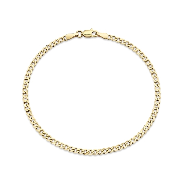 14k Yellow Gold 7.25" Curb Chain Bracelet