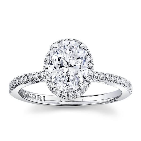 Tacori Platinum Diamond Engagement Ring Setting 1/4 ct. tw.