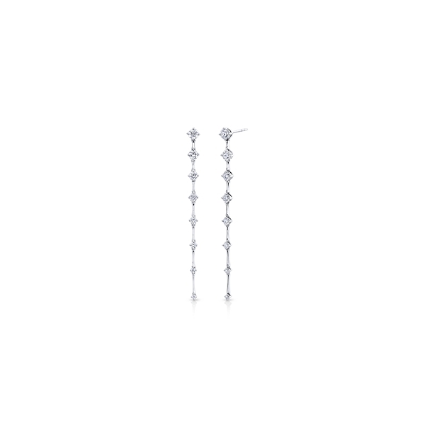 Memoire 18k White Gold Diamond Earrings 1 1/2 ct. tw.