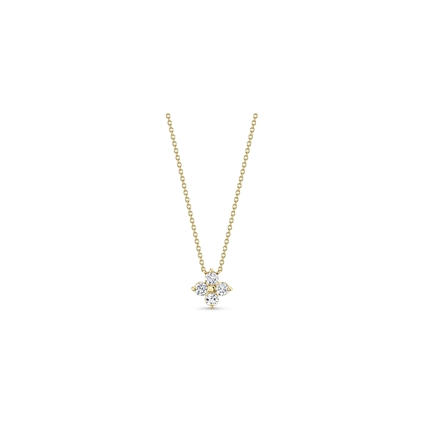 14k Yellow Gold Diamond Necklace 3/8 ct. tw.