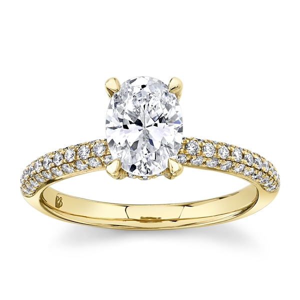 RB Signature 14k Yellow Gold Diamond Engagement Ring Setting 1/2 ct. tw.