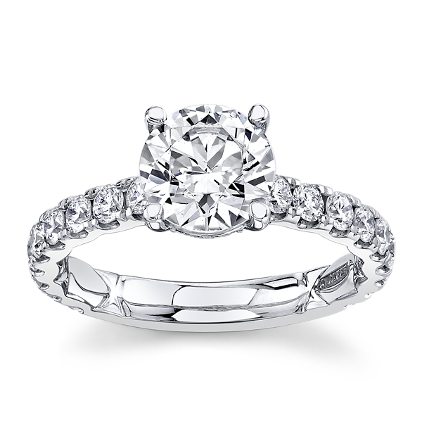 A.Jaffe Platinum Diamond Engagement Ring Setting 7/8 ct. tw.