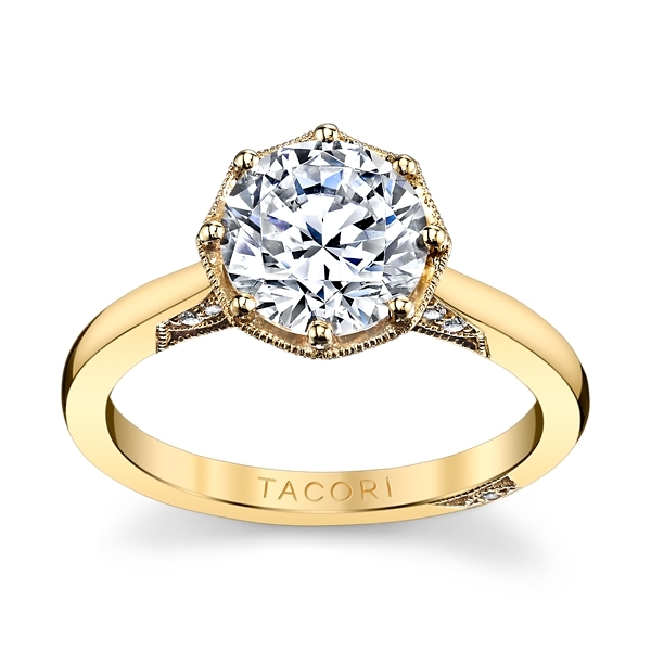 Tacori 18k Yellow Gold Diamond Engagement Ring Setting .07 ct. tw.