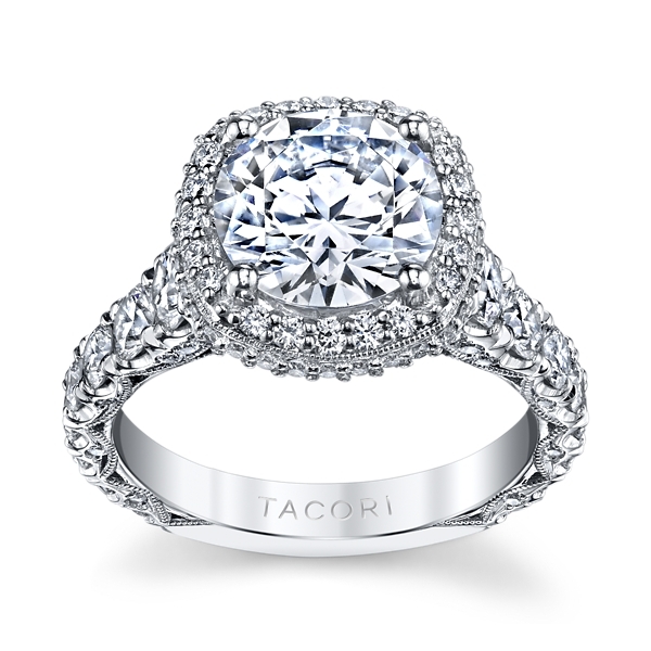 Tacori Platinum Diamond Engagement Ring Setting 2 ct. tw.