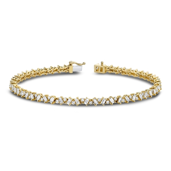 14k Yellow Gold Diamond Bracelet 2 1/2 ct. tw.