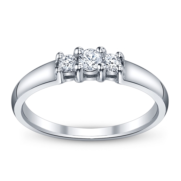 Cherish 10k White Gold Diamond Promise Ring 1/5 ct. tw.