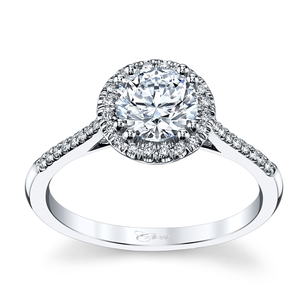 Coast Diamond 14k White Gold Diamond Engagement Ring Setting 1/8 ct. tw.