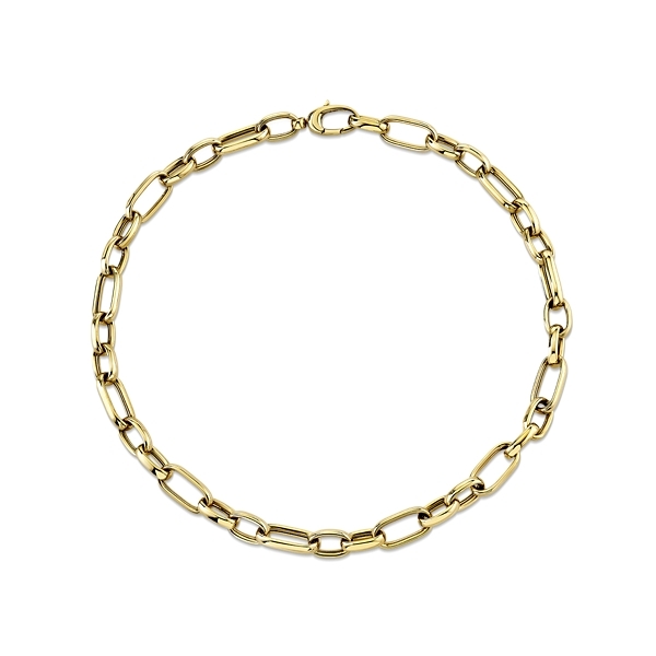 14k Yellow Gold 17" Paperclip Chain Necklace