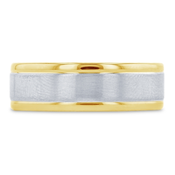 14k Yellow Gold and 14k White Gold 7 mm Wedding Band