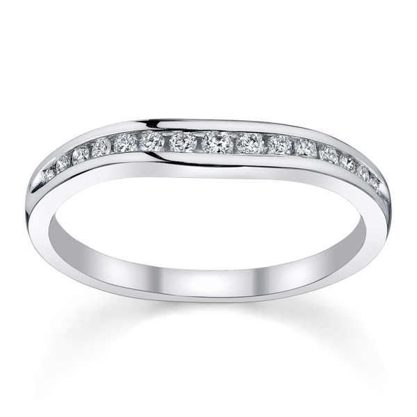 14k White Gold Diamond Wedding Ring 1/5 ct. tw.