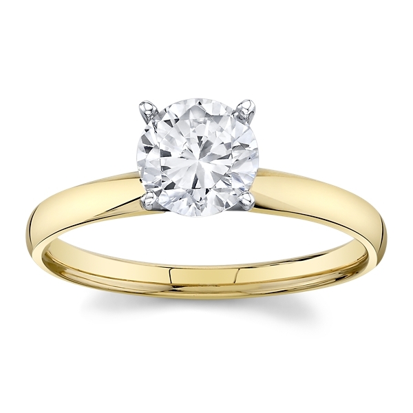 14k Yellow Gold and 14k White Gold Engagement Ring Setting