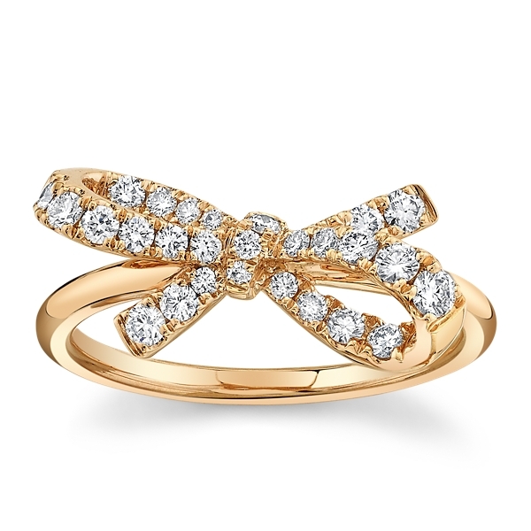 Memoire 18k Rose Gold Diamond Wedding Ring 3/8 ct. tw.