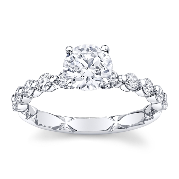 A.Jaffe Platinum Diamond Engagement Ring Setting 1/2 ct. tw.