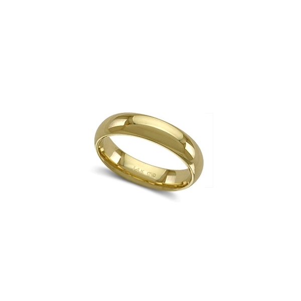 14k Yellow Gold 5 mm Comfort Fit Band