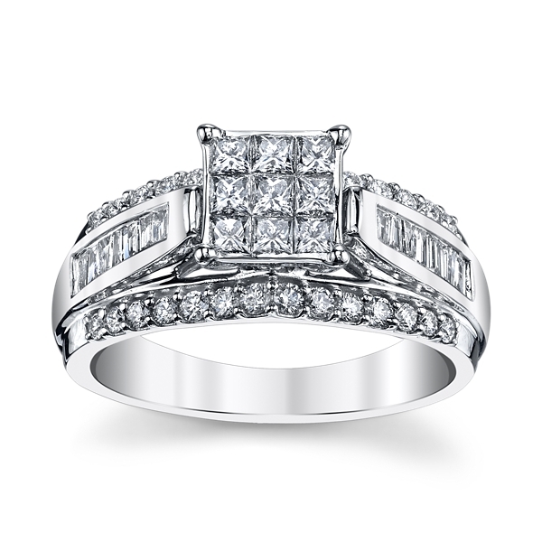 Cherish 10k White Gold Diamond Engagement Ring 1 ct. tw.