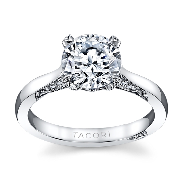 Tacori Platinum Diamond Engagement Ring Setting 1/5 ct. tw.